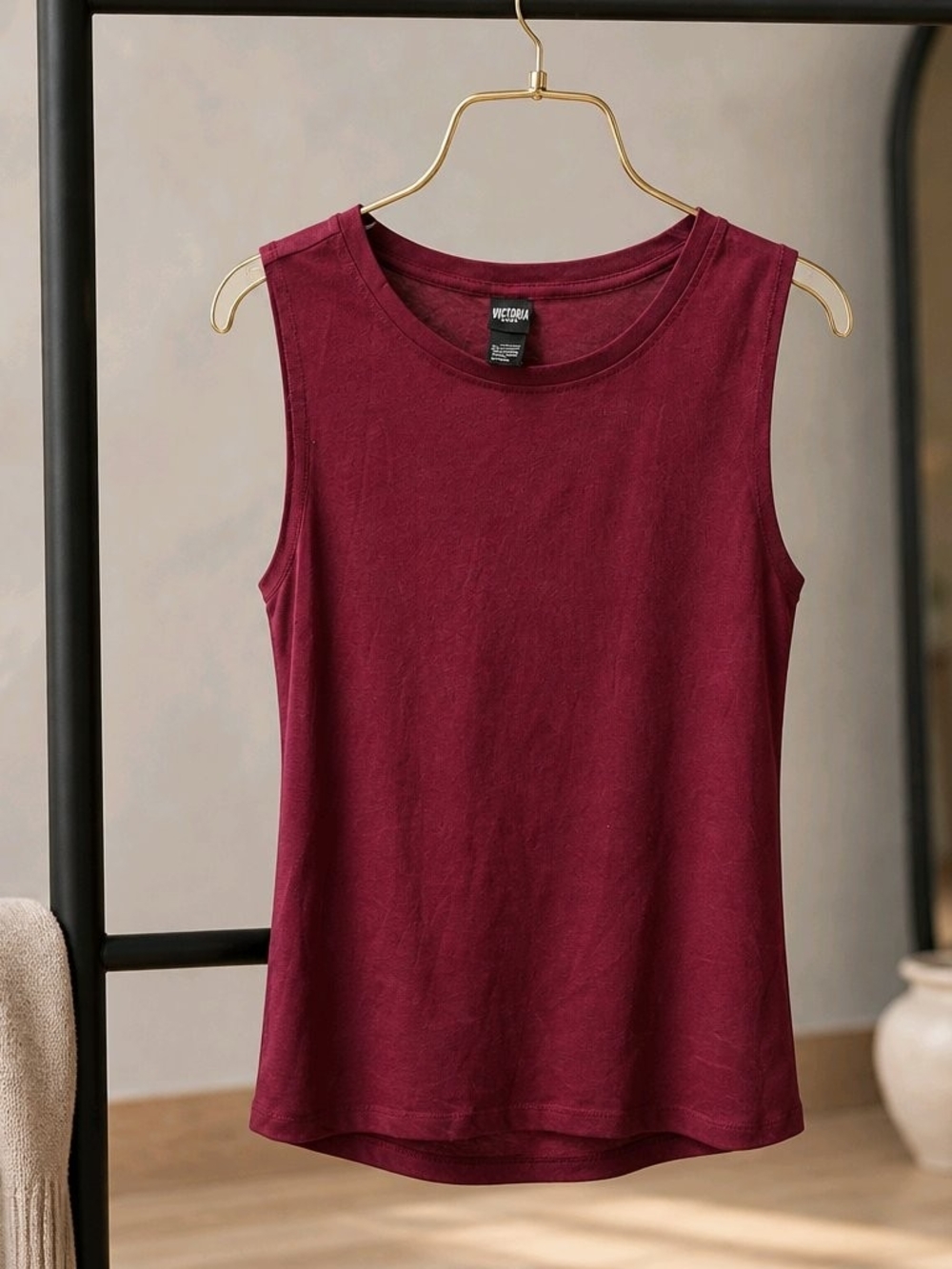 Victoria's Secret Burgundy Sleeveless Tank Top